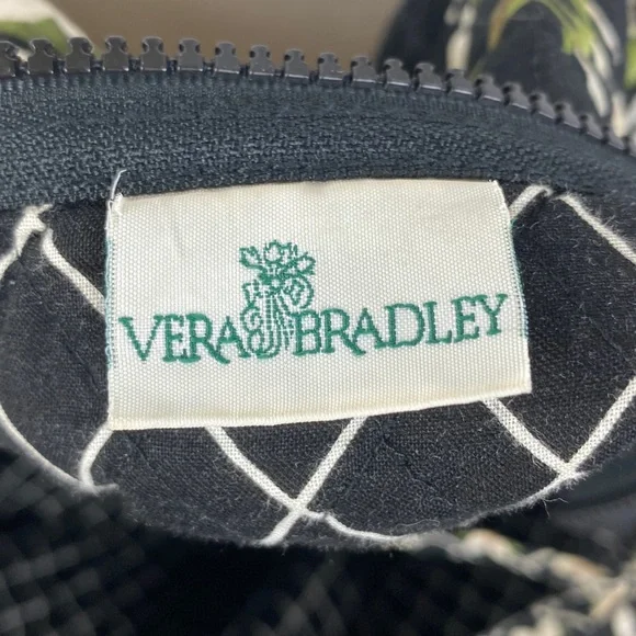 Vera Bradley SET of 5 Black Green & White Floral Quilted Travel Weekend Bags - Picture 10 of 11